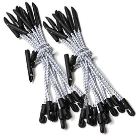 20 Elastic Shock Cord Bungee Toggle Tie Down Fixings - Netting Tarpaulin Tent Scaffold Sheeting