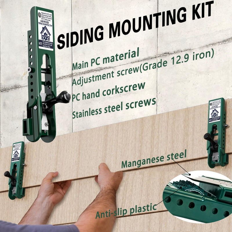 2pc Siding Installation Kit, Compatible with 5/16-Inch Fiber Cement Sidings,