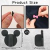 GOKEPO 100Pcs PVC Rubber Mouse Ears Pin Backs Coat Tie