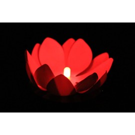 Skylantern Original 1019 White Water Lilly Floating LED Lantern Red