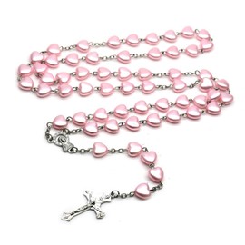 Rosary Beads Catholic Necklace for Women Catholic Cross Pendant Necklace Religious Necklaces Religious Jewelry First Communion Gifts for Men Women