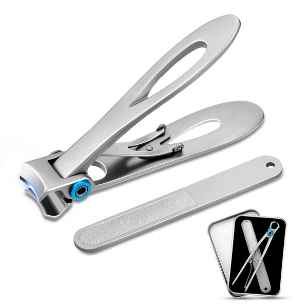Large Nail Clippers for Thick Nails, Professional 1.6 cm Wide Jaw Opening Sharp Nail Trimmer, Durable Stainless Steel, Women, Elderly