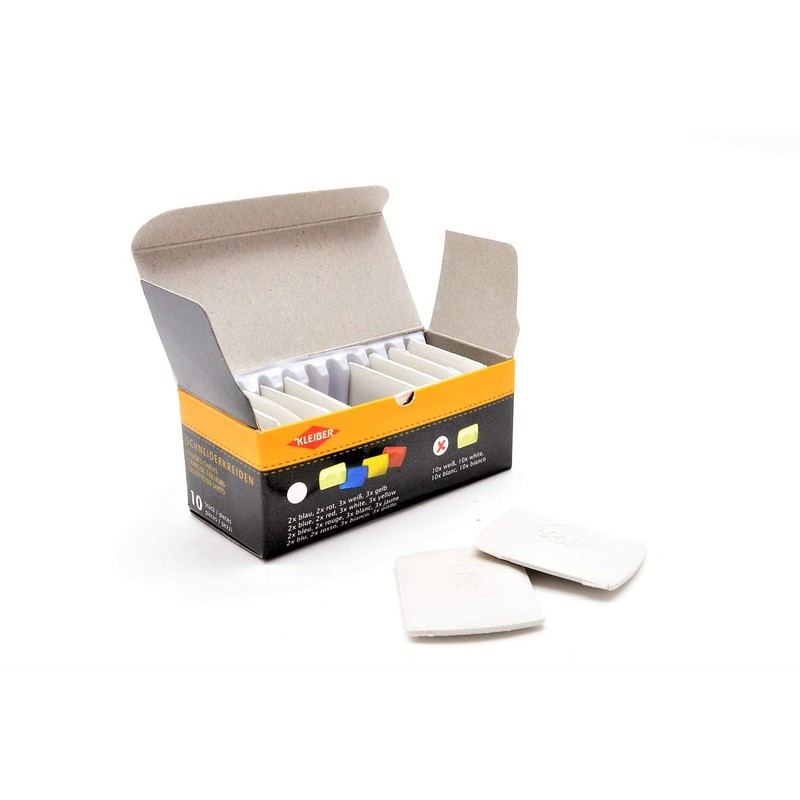 Kleiber Tailor's Chalk Triangles, Pack of 10, White