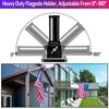 7FT Black Flag Pole Kit for Outside House with American