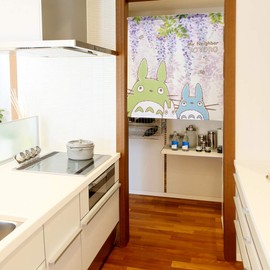 Noren Workshop My Neighbor Totoro Noren Tapestry Width 33.5 x Length 35.4 inches (90 cm) Wisteria Totoro 11275