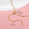 CANDYFACNY Heart Enamel Pendant Necklace for Women Gold Plated Love