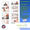 Gecko-Loc SHS-015EXT Extra Long Adjustable Hanging Shower Caddy, Over-the-Showerhead Organizer