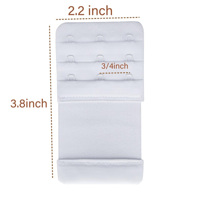 AKAAYUKO Bra Extender 3 Hook Bra Extension Strap Soft Stretchy,