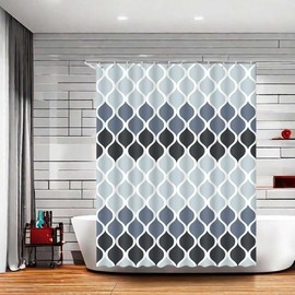 Textured Clarisse Shower Curtain Creative Home Ideas Modern Bathroom Shower Curtain Waterproof Fabric Machine Washable Shower Curtain 60 x 72 Inches