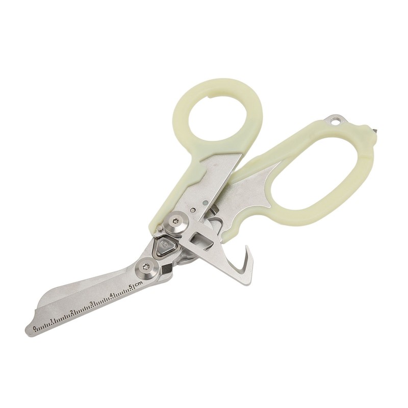 Emergency Response Shears Stainless Steel Luminous Multifunctional Foldable Scissors Pliers