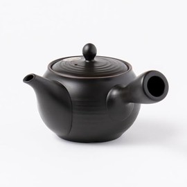 Tetera japonesa Kyusu de 340 ml de capacidad, color negro, Tokoname Yaki | Té japonés KIMIKURA