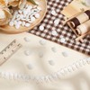 GOMAKERER 1 Yard White Braid Trim with Buttonhole, 15mm Width