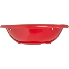 Carlisle FoodService Products Kingline Reusable Plastic Bowl Fruit Bowl with Rim for Home and Restaurant, Melamine, 4.75 Ounces, Red