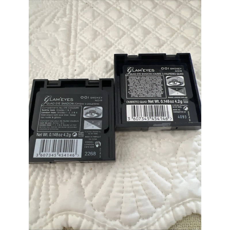Rimmel Lof Of 2 Rimmel London Glam'Eyes Quad Shadow, 001