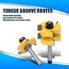 Tongue Groove Router Bit Set Adjustable T Shape 3 Teeth
