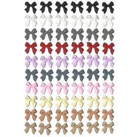 300PCS Bow Nail Charms Colorful 3D Bowknot Charms for Nail Art Design Resin Flatback Bow Nail Stud Cute Kawaii Pretty Nail Bow Charms Decoration for Women's Manicure DIY Nail Supplies