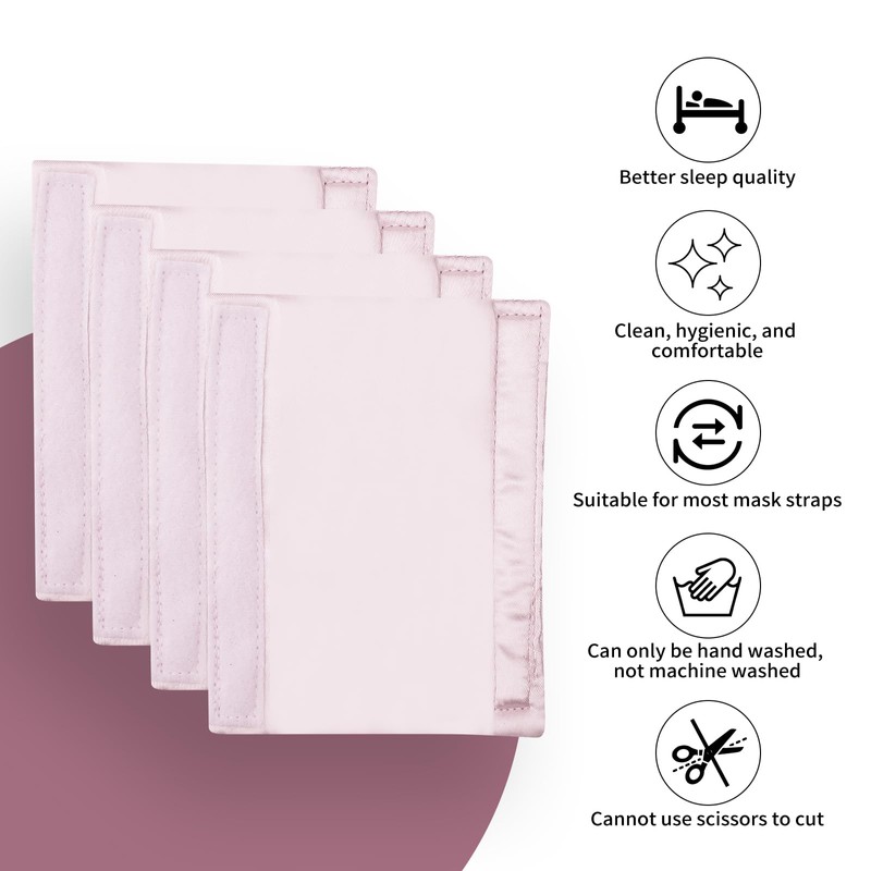 4 Pack Satin Mask Strap Covers, Universal and Reusable Comfort