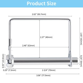 AuInn Coupler Pin, Safety Coupler Pin, Shaft Locking Pin, Trailer Pin, Wire Lock Pin, Square Shape Locking Pins for Trailer (10 PCS 8mm x 70mm)