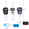 3 Pcs Electronic Finger Counter with 50-piece Knitting Positioning Mark