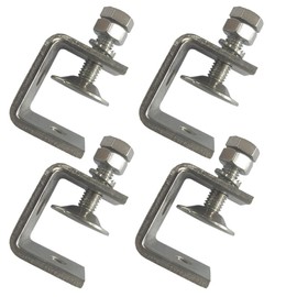 C-Clamp Set, 4 Pieces Heavy Duty C-Clamp, Stainless Steel Heavy Duty Clamp, Woodworking Fixture Clamp, for DIY Woodworking, Welding, Carpentry, Silver