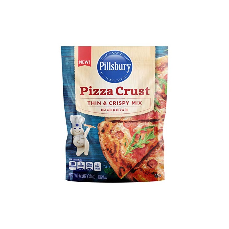 Pillsbury Thin and Crispy Pizza Crust Mix, 6.5-Ounce (Pack of