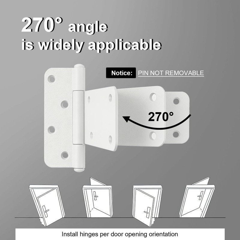 4 Pack 6" Door Hinges,280 Lbs Capacity Heavy Duty Gate