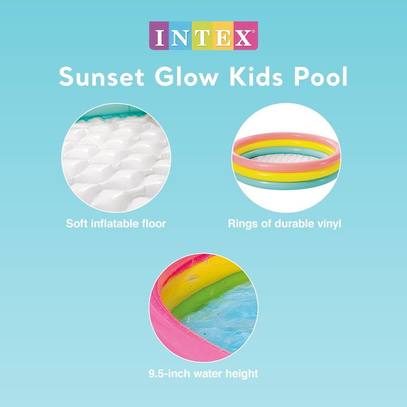 Intex Kiddie Pool - Kid's Summer Sunset Glow Design -