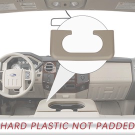Center Console Cup Holder Replacement Pad Compatible with 1999-2010 Ford F250 F350 F450 Truck Accessories Cupholder Armrest Cover Trim (Tan/Beige)