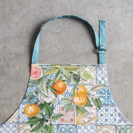 Maison d' Hermine Fairy Christmas 100% Cotton 1 Piece Kitchen Apron with an Adjustable Neck & Centre Pocket with Long Ties for Women Men Chef Cooking Restaurant Home (70cm x 85cm)