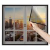 Fly Screen Window with Frame 120 x 110 cm Black