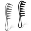 Wide Tooth Comb, 2 Pcs Large Tooth Combs Shark Teeth