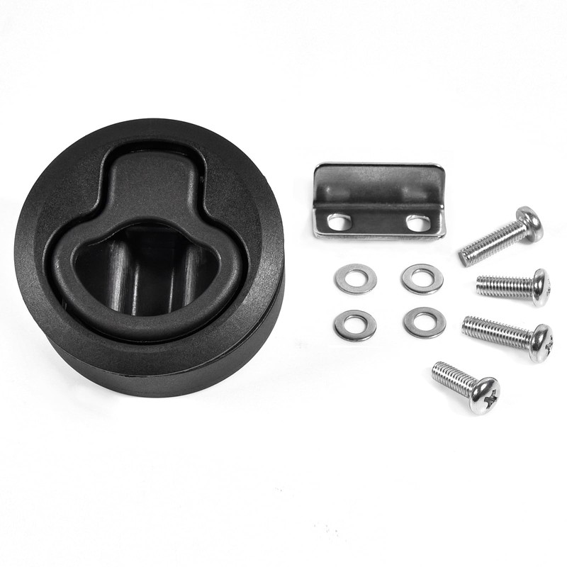 KingBra 4 PCS Round Boat Door Latch, 2.4 Inches Diameter