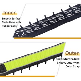 Martingale Collar for Dogs, No Pull Dog Collar for Large Medium Dogs, Reflective Anti Pull Dog Collar with Buckle, Adjustable Heavy Duty Nylon Slip Collar for Training Walking 2 Inch Wide L Green