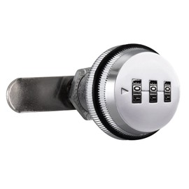 RecPro RV Combination Cam Lock | for 5/8" Thick Door | 3-Digit 3/4" Cylinder Lock Replacement for Baggage Door, Box, Cabinet, and More (4-Pack, Chrome)