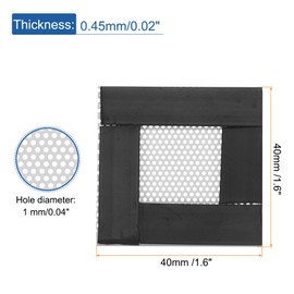 sourcing map 5PCS PC Dust Filter, 40mmx40mm PVC Computer Case Cooler Dustproof Mesh Cover Fan Grills for Computer Chassis Speaker, White