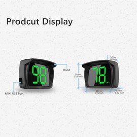 Ronyme Head up Display Speedometer Kmh Auto Accessories GPS Digital Speed Meter for Electric Scooters Cars Vehicles SUV, Green