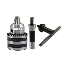 Shars 1/32“-1/2" JT33 Heavy Duty Sleeve Bearing Key Keyed Drill Chuck + 33JT R8Arbor Shank 202-5003+1336 ^[