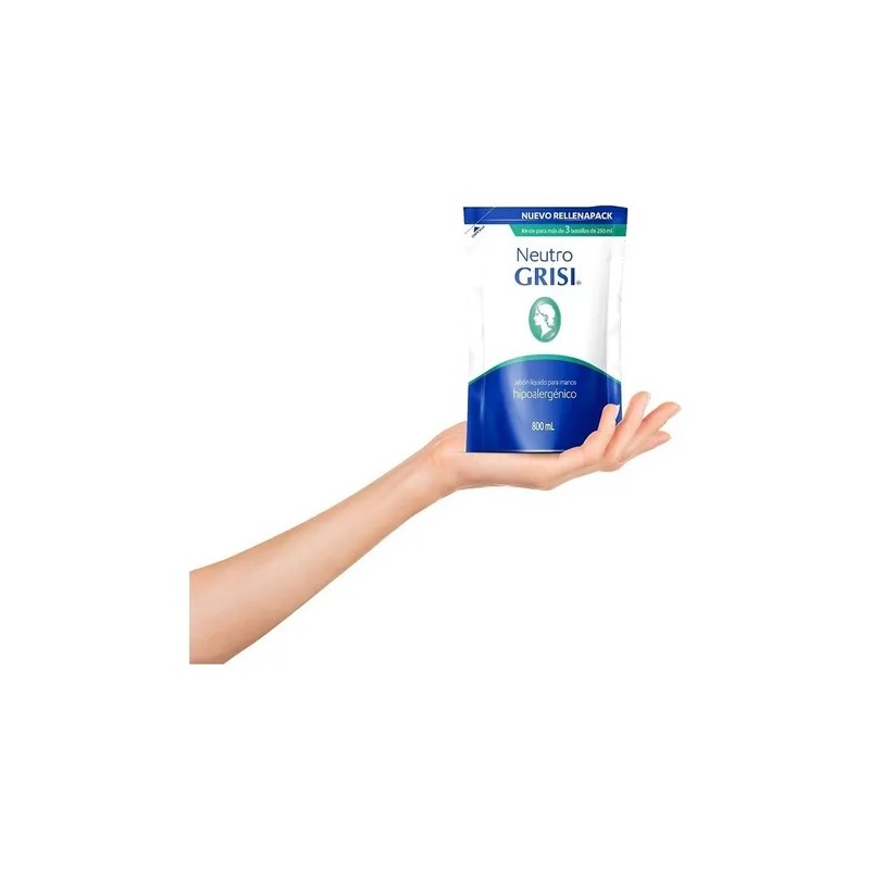 Jabón Líquido Para Manos Grisi Neutro Hipoalergénico Repuesto 800ml
