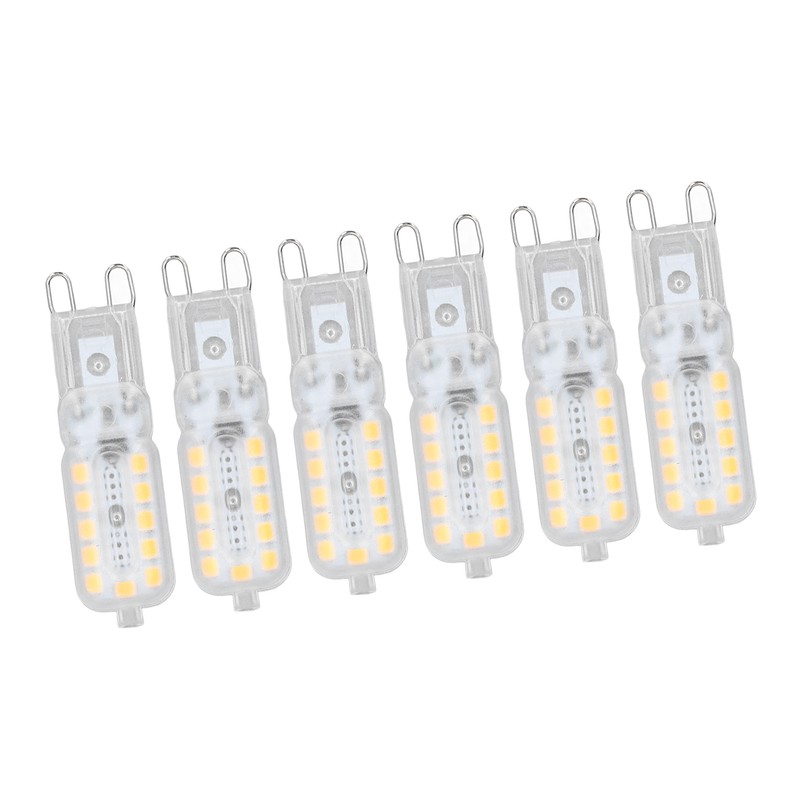 6pcs G9 LED Bulb 5W Transparent Cover 22LED Dimmable G9
