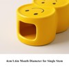 Novelty 7.3in Glossy Yellow Smile Face Ceramic Vase Decor for