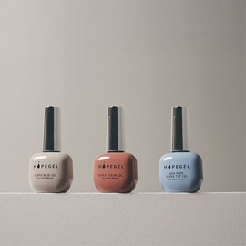 Gentle pink hop gel base gel clear gel non-wipe top gel 3-piece set / 젠틀핑크 홉젤 베이스젤 클리어젤 논와이프 탑젤 3종세트