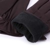 Harssidanzar GM040EU Men's Leather Gloves Fleece Lining Touchscreen, brown