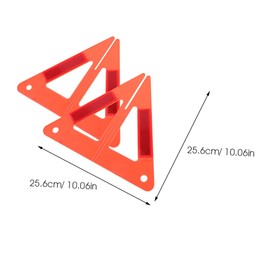 ABOOFAN 3pcs Foldable Emergency Warning Triangle Kit Reflective Roadside Safety Sign for Vehicle Breakdowns Compact Lightweight Design for Convenient Storage and Use