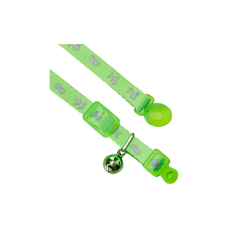 Ancol Hi-Vis Safety Kitten Collar, Neon Green