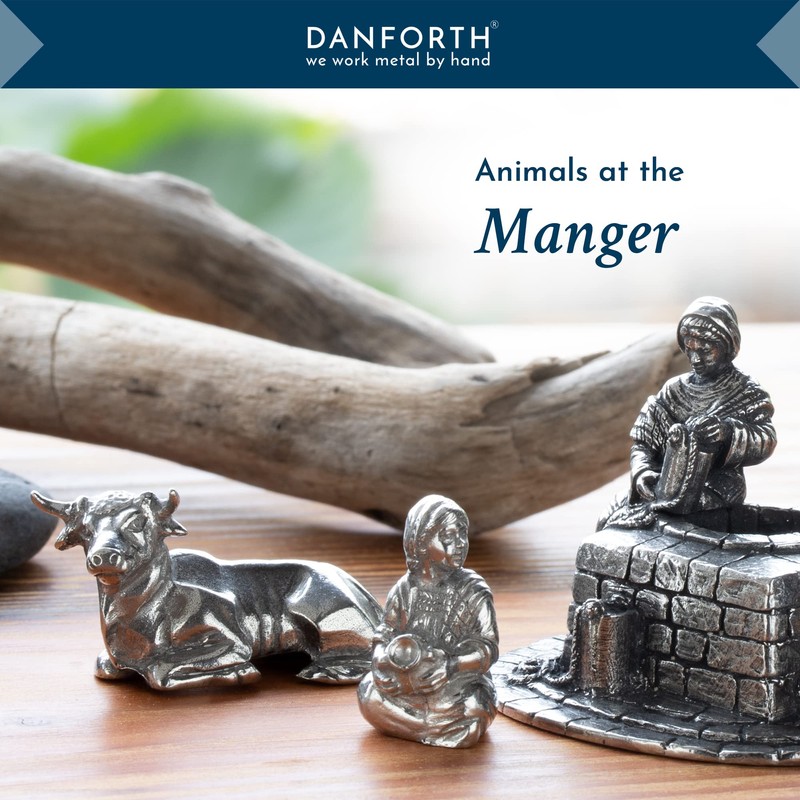 DANFORTH - Camel Standing Nativity Figurine - Handcrafted Pewter Nativity