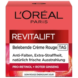 L'Oréal Paris Revitalift Invigorating Crème Rouge Day Cream with Red Ginseng Smoothes Skin and Provides a Refreshing Glow 50 ml