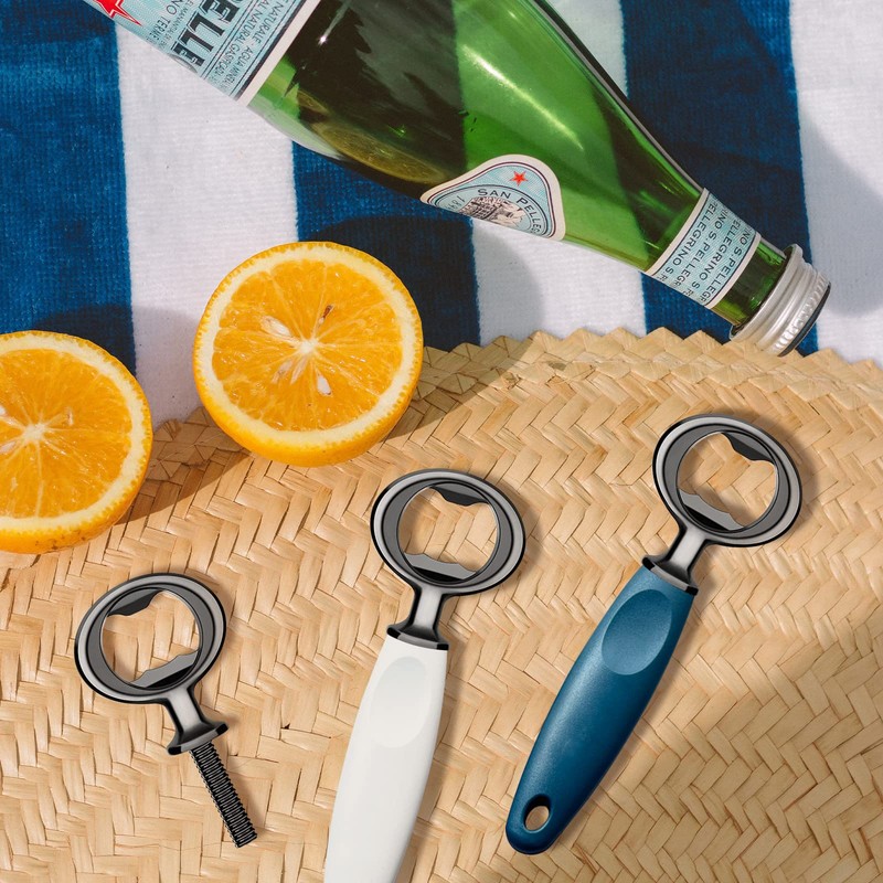 Ohiyoo Metal Bottle Opener Kits 8 Pack Blank Stainless Steel