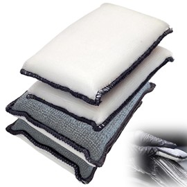 4 Pcs Car Detailing Sponges – Auto Wash Sponges for Cleaning Interior & Exterior, Reusable Car Wash Sponge Pads for Tires, Seats, Dashboard, Home Use, Durable Car Cleaning Accessories Kit