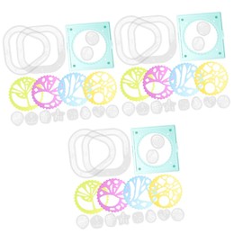 Operitacx 6 Sets Painting Template Ruler Intellectual Stationery Drawing Million Flower Ruler Set Million Flower Ruler Retro Scale Ruler Die Plastic