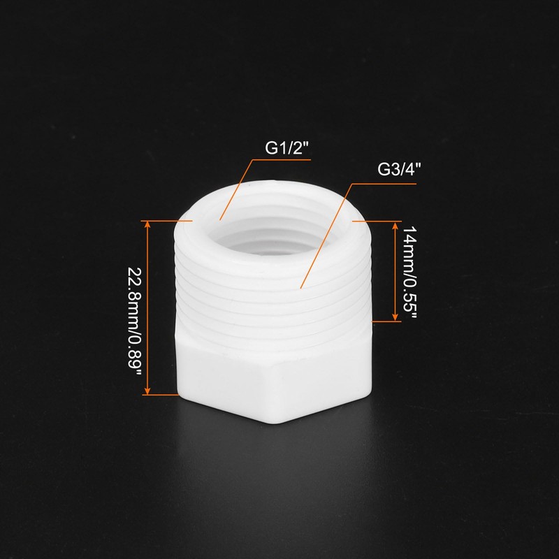 sourcing map 3Pcs PVC Pipe Fitting G3/4" Male to G1/2"